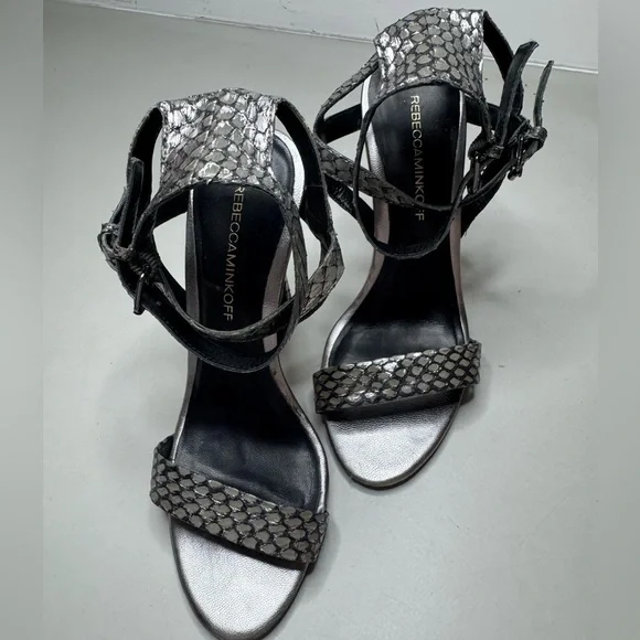 Elegant Silver Strappy Heels - Rebecca Minkoff - Size 7 - Picture 6 of 17